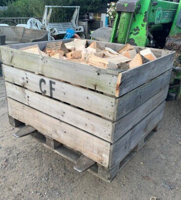 Kiln Dried stove logs In Reclaimed apple crates